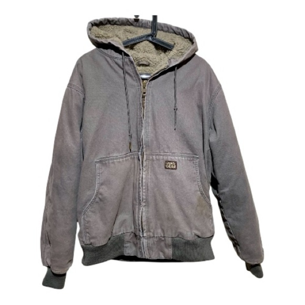 Men’s Gravel Gear Hooded Sherpa Lined Tundra Jacket Size Large
